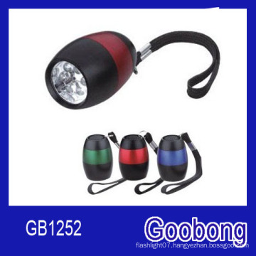 6LEDs Egg Shaped Aluminium Alloy Flashlight